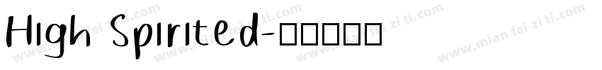 High Spirited字体转换